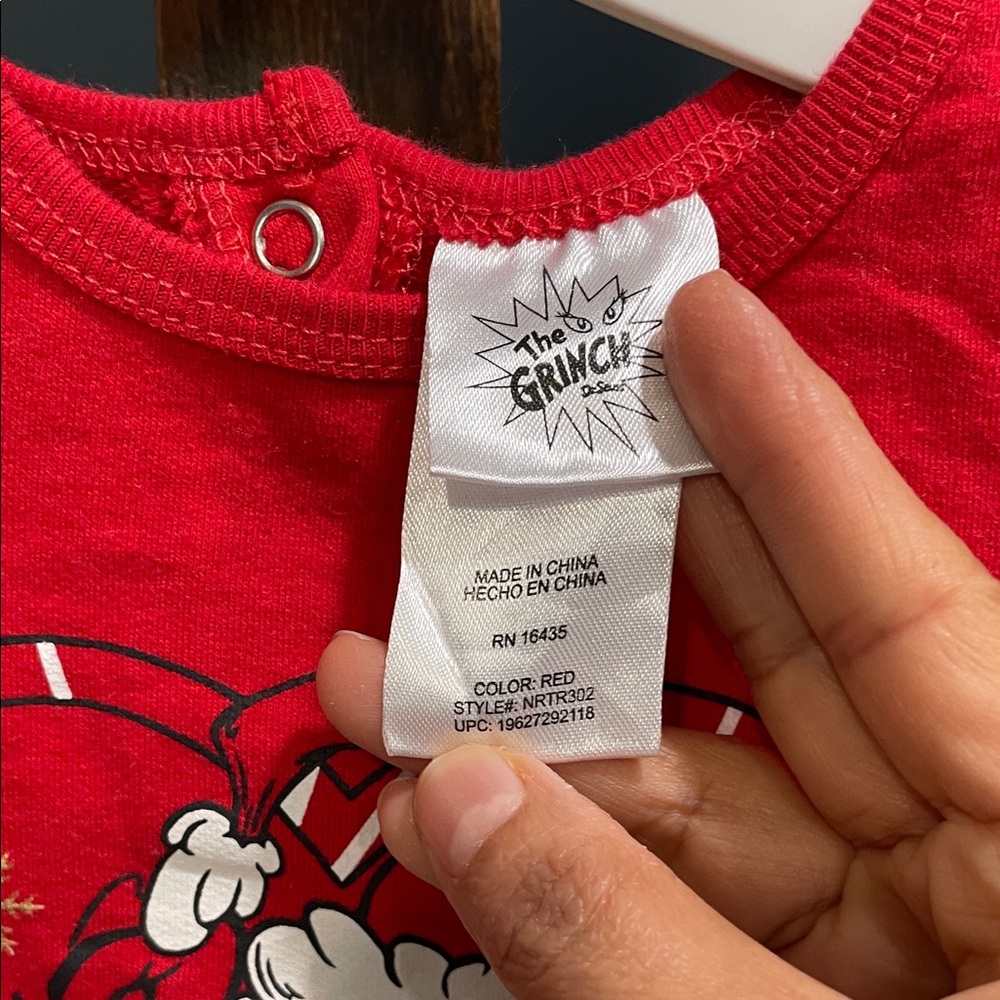 Dr. Seuss Red and White Kids Footie - Picture 3 of 4